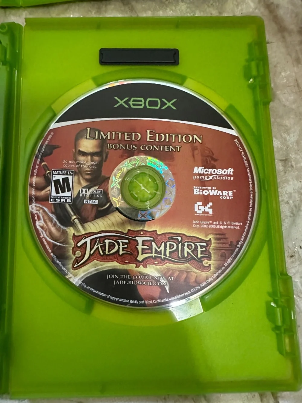 Lot of 4 Xbox Games Mad Dash Racing Prince of Persia Bruce Lee Jade Empire
